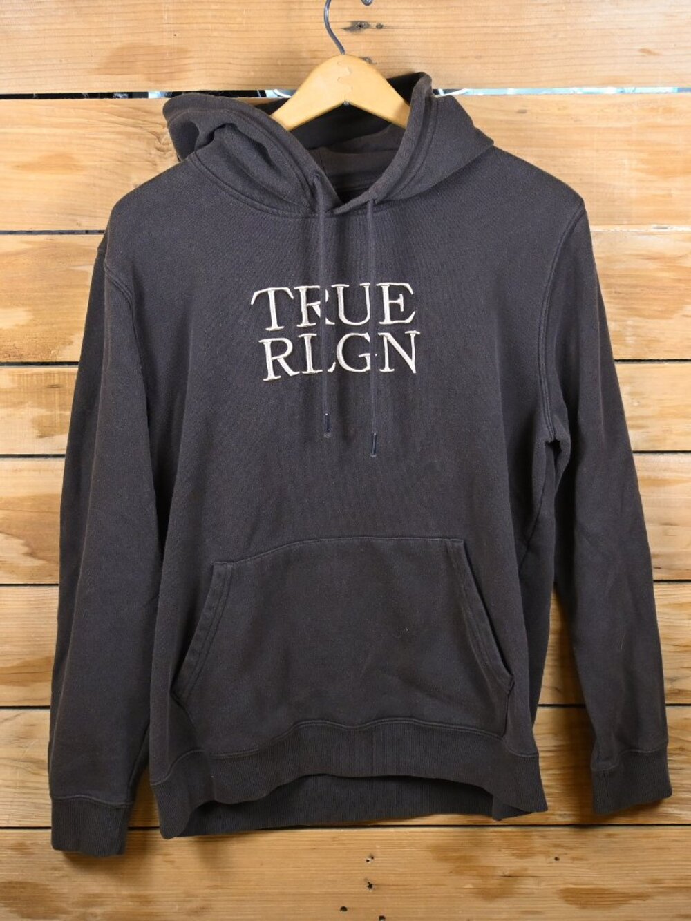 True Religion Embroidered Spellout Hoodie - MD